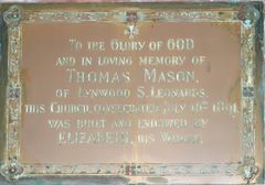 All Souls Church Dedication Plaque 2019